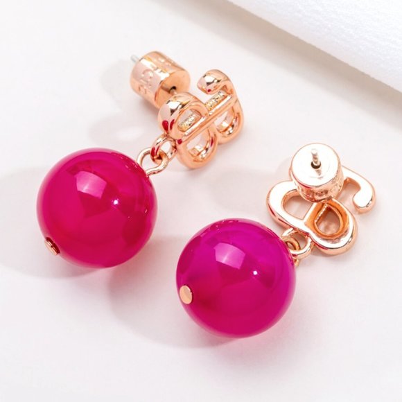 Alicia Bonnie Devotion Rose Gold Pink Agate Earrings - Picture 5 of 13